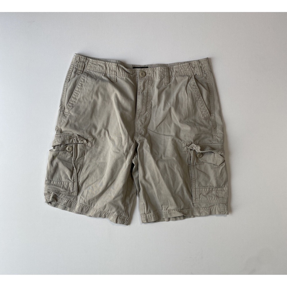 Eddie Bauer Cargo Shorts Men 38x10 Utility Canvas Cotton Pockets Outdoor Camping